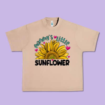 Mommy' S Little Sunflower Urban Heavy Tee Designed By Maliassmallbusiness