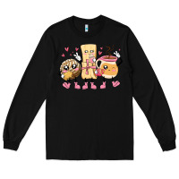 Black mexican pan dulce cartoon characters Long Sleeve Tee - MaliasSmallBusiness