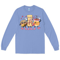 Colony Blue mexican pan dulce cartoon characters Long Sleeve Tee - MaliasSmallBusiness