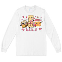 White mexican pan dulce cartoon characters Long Sleeve Tee - MaliasSmallBusiness