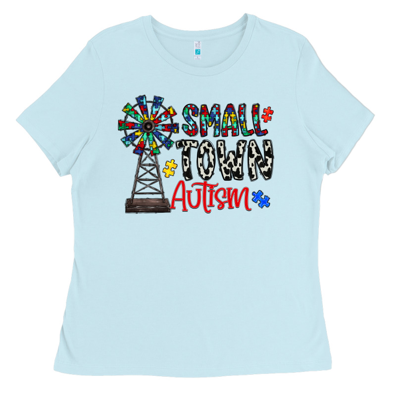 Small Town Autism Ladies Tee by CowhideDigitalArt | Teevron