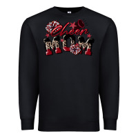 Black cheer mom  maroon Premium Sweatshirt - CowGirlArtShop