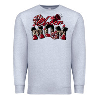 Heather Grey cheer mom  maroon Premium Sweatshirt - CowGirlArtShop