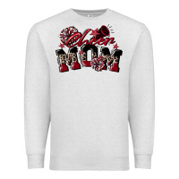 Oatmeal Heather cheer mom  maroon Premium Sweatshirt - CowGirlArtShop
