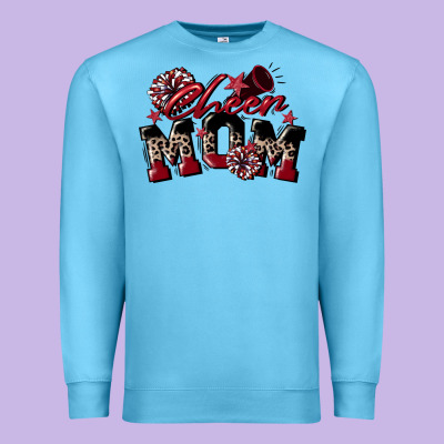 Cheer Mom  Maroon Premium Sweatshirt Designed By Cowgirlartshop