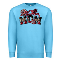 Ocean Blue cheer mom  maroon Premium Sweatshirt - CowGirlArtShop