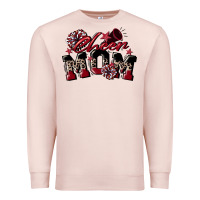 Pale Pink cheer mom  maroon Premium Sweatshirt - CowGirlArtShop
