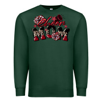 Sports Green cheer mom  maroon Premium Sweatshirt - CowGirlArtShop