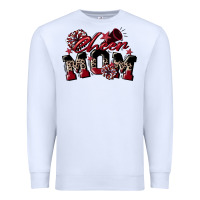White cheer mom  maroon Premium Sweatshirt - CowGirlArtShop