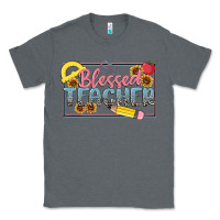 Charcoal Heather blessed teacher Classic Tee - MaliasSmallBusiness