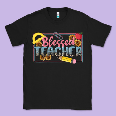 Blessed Teacher Classic Tee Designed By Maliassmallbusiness