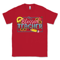 Red blessed teacher Classic Tee - MaliasSmallBusiness
