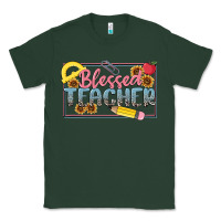 Sports Green blessed teacher Classic Tee - MaliasSmallBusiness