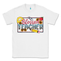 White blessed teacher Classic Tee - MaliasSmallBusiness