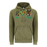 Vintage Olive Peace Love Donkeys Vintage Hoodie - Jasminsmagicworld