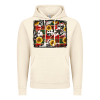 Vintage Artic cowhide sunflowers candy canes Christmas background Vintage Hoodie - Jasminsmagicworld