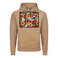 Vintage Coffee cowhide sunflowers candy canes Christmas background Vintage Hoodie - Jasminsmagicworld