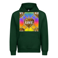 Forest Green Pride lgbtq leopard love heart seamless pattern Urban Hoodie - BundleAndBundleShop