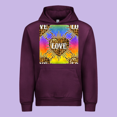 Pride Lgbtq Leopard Love Heart Seamless Pattern Urban Hoodie Designed By Bundleandbundleshop