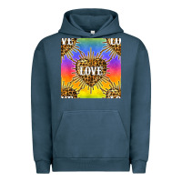 Pigment Midnight Navy Pride lgbtq leopard love heart seamless pattern Urban Hoodie - BundleAndBundleShop
