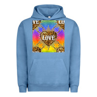 Pigment Pebble Blue Pride lgbtq leopard love heart seamless pattern Urban Hoodie - BundleAndBundleShop