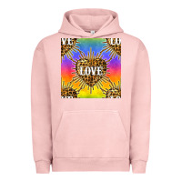 Pigment Salmon Pride lgbtq leopard love heart seamless pattern Urban Hoodie - BundleAndBundleShop