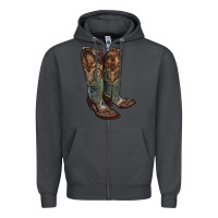 Smoke cowgirl boots Zipper Hoodie - RanaPortraitStore