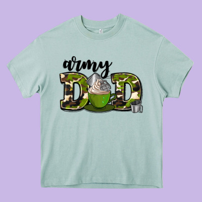 Army Dad Heavy Core Tee Designed By Adodesignshop