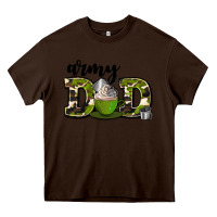 Chocolate Brown army dad Heavy Core Tee - AdoDesignShop