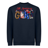 Navy all american girl Heavyweight Sweatshirt - NancyCooperArtShop