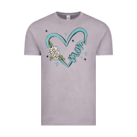 Vintage Zinc mom with heart and flowers Vintage Tee - MaliasSmallBusiness