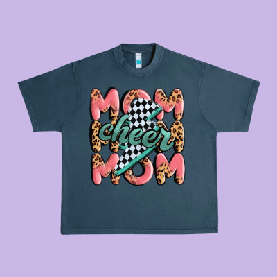Cheer Mom Urban Heavy Tee Designed By Maliassmallbusiness