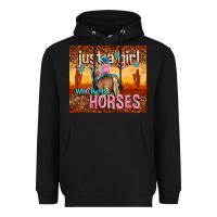 Black just a girl who loves horses Heavyweight Hoodie - TumblerDesignByShophia