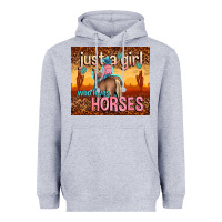 Heather Grey just a girl who loves horses Heavyweight Hoodie - TumblerDesignByShophia