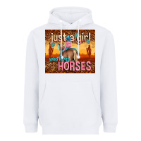 White just a girl who loves horses Heavyweight Hoodie - TumblerDesignByShophia