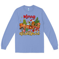 Colony Blue merry christmas gingerbread truck Long Sleeve Tee - MaliasSmallBusiness