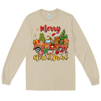 Mushroom merry christmas gingerbread truck Long Sleeve Tee - MaliasSmallBusiness