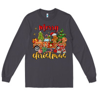 Smoke merry christmas gingerbread truck Long Sleeve Tee - MaliasSmallBusiness