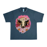 Midnight Navy v.d lotus and cow Urban Heavy Tee - AdoDesignShop