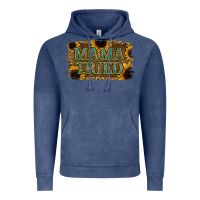 Vintage Denim Sunflower Leopard Mama Tried Vintage Hoodie - Jasminsmagicworld