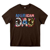Chocolate Brown American dad Heavy Core Tee - AdoDesignShop