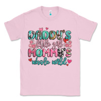 Bubblegum Pink daddy's little girl mommy's whole world Classic Tee - MaliasSmallBusiness