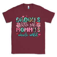 Burgundy daddy's little girl mommy's whole world Classic Tee - MaliasSmallBusiness