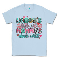 Dusty Blue daddy's little girl mommy's whole world Classic Tee - MaliasSmallBusiness