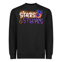 Black stars and stripes Heavyweight Sweatshirt - NancyCooperArtShop