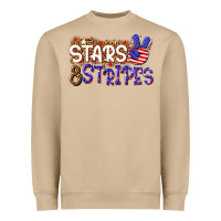 Mushroom stars and stripes Heavyweight Sweatshirt - NancyCooperArtShop