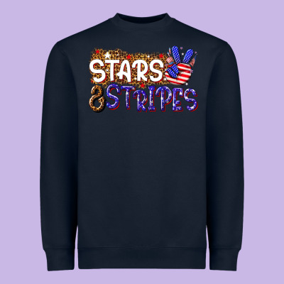Stars And Stripes Heavyweight Sweatshirt Designed By Nancycooperartshop