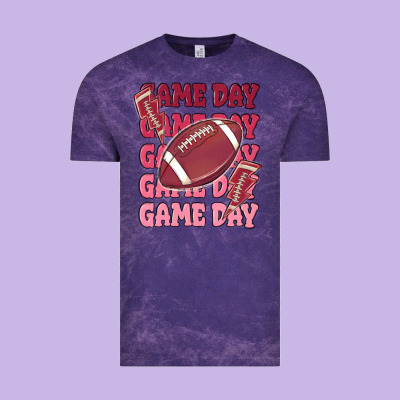 Game Day Football Vintage Tee Designed By Maliassmallbusiness