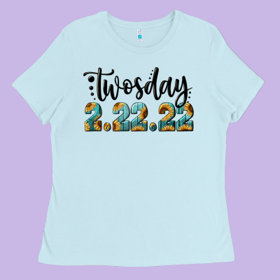 Twosday Ladies Tee Designed By Ranaportraitstore