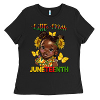 Black little miss juneteenth Ladies Tee - HRA Design Shop